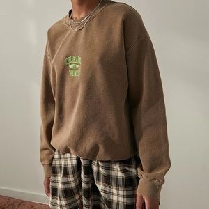 UO Colorado Spring Crew Neck Sweatshirt in Brown